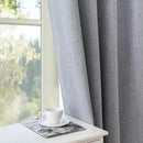 Blackout Curtains Customsize 1 Panel, 100% Blackout Textured Thermal Curtains, Grommet Privacy Light Blocking Drapes for Living Room Bedroom Luxury Decor(Customsize, Light Grey) by CozyNest Decor