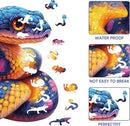 Wooden Puzzle for Adults, Snake Wooden Jigsaw Puzzles(10.8 * 11in-200pcs),Unique Shape Adult Puzzles,Irregular Wood Puzzles Creative Gift for Adults and Kids Family Game by TinyTreasures Baby Boutique