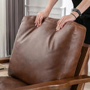 chairus Leather Accent Chairs Mid Century Modern Armchairs Compfy Upholstered Lounge Sofa Chairs for Living Room Fireplace/Bedroom/Reception/Dorm, Set of 2, PU Brown by CozyNest Decor