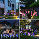 Solar Flowers Lights, 6 Pack Lily Rose Delphinium, Waterproof Gardening Gifts for Mom Grandma Women, Multi-Color Changing Outdoor Lights for Garden Yard Patio Lawn by GreenHaven Gardens