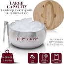 Gusto Nostro 4.1L Insulated Ice Bucket with Lid and Tongs, Double Wall Stainless Steel Ice Bucket Large, BPA Free Ice Bucket for Cocktail Bar, Keeps Champagne, Wine, Beer Chill for Parties by CozyNest Decor