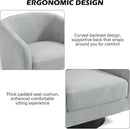 Swivel Barrel Accent Chair, Modern Round Chenille Fabric Arm Chair for Living Room, Bedroom, Comfy Club Reading Chairs for Adults（Chenille Fabric, Light Grey, Set of 2 by CozyNest Decor