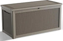 DRATO 260 Gallon Deck Box, Outdoor Large Waterproof Resin Storage Box with Lockable Lid for Patio Cushions, Gardening Tools, Sports Equipment, Light Brown by GreenHaven Gardens