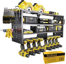 Large Power Tool Organizer Wall Mount, 4 Layer Garage Storage Cordless Tool Organizer with 8 Drills Holder, Heavy Duty Premium Metal Load 400 lbs, Ideal Garage Organization Gifts for Men by GreenHaven Gardens