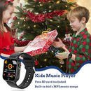 Goodatech Smart Watch for Kids 4-12 Years Boys Girls, 26 Puzzle Games,HD Camera,Video Music Player,Pedometer,Flashlight,Calendar,Alarm Clock,Aluminum Case,Sport Band (Black) by TinyTreasures Baby Boutique