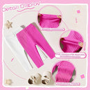 Newborn Toddler Baby Girl Pants Leggings Ribbed Straight Flare Infant Girl Pants Leggings Bell Bottoms 5 Packs by TinyTreasures Baby Boutique