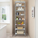 Finnhomy 8-Tier Wire Shelving Unit Adjustable Steel Wire Rack Shelving, 80.7 Inches Height 8 Shelves Metal Storage Rack, Pantry Shelves for Storage with PE mat, NSF Certified, Chrome by GreenHaven Gardens
