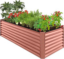 Best Choice Products 8x4x2ft Outdoor Metal Raised Garden Bed, Deep Root Planter Box for Vegetables, Flowers, Herbs, and Succulents w/ 478 Gallon Capacity - Terracotta by GreenHaven Gardens