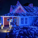 66ft 200 LED Christmas Lights Outdoor - 8 Modes Christmas String Lights Clear Wire with Time Memory, Waterproof Plug in Fairy String Lights for Indoor Outdoor Home Party Garden Decoration, Blue by GreenHaven Gardens