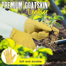 HANDLANDY Rose Gloves for Men & Women, Long Leather Gardening Gloves Thorn Proof, Best Garden Gifts & Tools for Gardener (Yellow-beige, Small (Pack of 1)) by GreenHaven Gardens