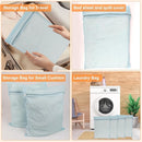 4-Piece Blue Large Durable Organic Cotton Mesh Laundry Bags with Sturdy Zippers and Breathable Mesh are Delicate Laundry Bags for Underwear, Clothes, Pants and Socks by TinyTreasures Baby Boutique