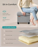 SONGMICS Storage Ottoman, Small Ottoman Foot Rest with Legs, 12.6 x 15.8 x 13.2 Inches Foot Stool, Load up to 660 lb, for Living Room, Bedroom, Dorm, Dove Gray ULSF012G02 by CozyNest Decor