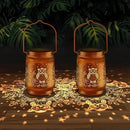 Solar Lanterns Outdoor Waterproof - Metal Hanging Solar Lights for Patio Yard Garden Decor, Christmas Birthday Gifts for Women Mom Men (2 Pack, Owl Shape)