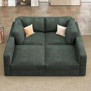 HONBAY Modular Sectional Couches with Storage Corduroy Sleeper Sofa Modular Sectional Couches for Living Room,Green by CozyNest Decor