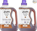 Indigo Wild Zum Clean Laundry Soap - Plant-Based Liquid Laundry Soap - Contains Baking Soda, Essential Oils & Saponified Coconut Oil - Amber - 64 fl oz (2 Pack) by TinyTreasures Baby Boutique