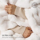 EVERGRACE Ultra Soft Luxury Fluffy Ridgeline Faux Rabbit Fur Throw Blanket, Thick Warm Bubble Throw for Bed, Cozy Plush Reversible Blankets for Couch, Chair, Sofa, Ivory White, 50x60 Inches, 870 GSM by CozyNest Decor