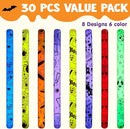 JOYIN 30 Pcs Halloween Glow Sticks Bulk Party Pack, Hanging Wands in 8 Design, 6 Color Light Up Stick for Kid Glow in The Dark Halloween Party Favor Supplies, Goodie Bag Filler, Trick or Treating Gift by TinyTreasures Baby Boutique