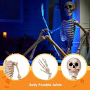 JOYIN 6.9 FT Halloween Skeleton Posable Plastic Full Body Realistic Human Bones with Movable Joints for Indoor Outdoor Halloween Props Spooky Scene Party Decorations（Yellow,No Screwdriver） by GreenHaven Gardens