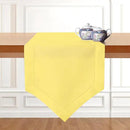D'Moksha Homes Lemon Yellow Linen Table Runner 108 Inches Long - 100% Pure Linen Diamond Table Runner 14 x 108 Inch for Dining, Fall and Halloween - Machine Washable by CozyNest Decor