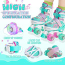 PAPAISON Adjustable Roller Skates for Girls Illuminating Wheels, Kids Toddler Rollerskates Ages 4-6 5-8 8-12 by TinyTreasures Baby Boutique