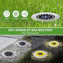 NFESOLAR Solar Lights Outdoor with 16 LEDs, Bright Solar Ground Lights Outdoor Waterproof Solar Disk Lights for Pathway Garden Yard Lawn Walkway Driveway (Warm White 8pack) by GreenHaven Gardens