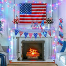 JMEXSUSS Red White & Blue Lights Clear Wire, 66 Ft 200 LED 4th of July Decorations String Lights Plug in, Christmas Lights for Independence Day Celebration Party Memorial Day Patriotic Holidays Decor by GreenHaven Gardens
