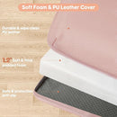 Padded Baby Play Mat, Super Soft Vegan Leather Floor Mat for Baby Girls and Boys, 48x48 Non-Slip Thick Foam Cushioned Play Mat for Babies 6-12 Months, Fits Nicely Into 50x50 Playpen Mat, Pink by TinyTreasures Baby Boutique