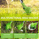 21V Electric Weed Wacker Eater Battery Powered, Cordless Weed Trimmer with 2 Battery Operated & Wheels, 3 in 1 Lightweight Grass Trimmer/Edger/Brush Cutter for Garden Yard Lawn by GreenHaven Gardens