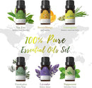 ASAKUKI Oil Diffuser with Essential Oils Set, 500ml Aromatherapy Humidifier with 14 LED Colors & Auto Shut-Off - 6 Oil Gift Pack(Lavender Eucalyptus Tea Tree Orange Peppermint Lemongrass) by TinyTreasures Baby Boutique