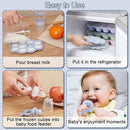 KingKam Baby Breastmilk Popsicle Molds & Baby Fruit Feeder (2 Pack), Baby Food Freezer Tray Storage Containers, Silicone Pacifier Feeder and Teether by TinyTreasures Baby Boutique