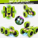 Remote Control Car for Kids Ages 6+, RC Cars Stunt Car Toy 4WD Double Sided 360° Rotating Remote Control with Headlights, Birthday Xmas Gifts for Boys 6 7 8 9 10 11 12 Green by TinyTreasures Baby Boutique