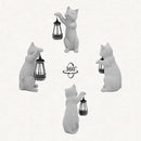 Solar Powered Garden Resin Statue Lights, 10 Inch Waterproof Outdoor Animal Cute Cat Figurine Lights, Suitable for Patios, Balconies, Lawns, Courtyards, Etc.(Hand) by GreenHaven Gardens