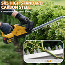 22''Hedge Trimmer Cordless,21V Electric Handheld Bush Clipper with 2 Pack 4000mAh Rechargeable Batteries,3200RPM 180°Rotatable Head,3/4''Blade Gap,Lightweight & Compact Trimmer by GreenHaven Gardens