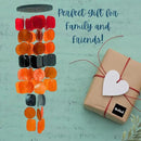 Bellaa 20720 Wind Chimes for Outside Capiz Sea Glass Shells Orange Red Black Outdoor Windchimes Home Garden Patio Yard Lawn Unique Gifts Mom Grandma by CozyNest Decor