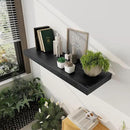 Black Floating Shelves 36 Inch Long, 12 Inch Deep Floating Shelves for Wall, 36 x 12 Shelves for Wall Storage & Display, 2" Thick Floating Shelf for Bathroom, Living Room, Bedroom, Set of 1 by CozyNest Decor