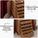 6 Tier Jewelry Box, Jewelry Case with 5 Drawers, Large Storage Capacity, with Mirror, Lockable, Jewelry Storage Organizer, Gift for Loved Ones by TinyTreasures Baby Boutique