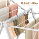 APEXCHASER Drying Rack for Clothing Foldable, Metal Laundry Rack Collapsible, Ultra Thin Gullwing Clothes Airer with Adjustable Height for Towel Baby Clothes Indoor Outdoor Laundry Room, White by TinyTreasures Baby Boutique