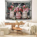 yowecso Farmhouse Rose Tapestry Peony Flower Tapestry Wall Hanging for Bedroom Floral Tapestries Aesthetic Wall Decor for Home Dorm Living Room 50"x60" by CozyNest Decor