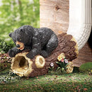 Elenon Bear Decorative Gutter Downspout Extension Statue, Animal Gutter Guardian Rain Downspout Extender, Garden Splash Block Outdoor Sculpture for 3" × 4" Down Spouts Decor by GreenHaven Gardens