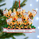 Personalized Christmas Ornaments 2025 Family of 2/3/4/5/6/7/8 Deer Christmas Ornaments Custom Name Customized Gifts for Xmas Tree,Family of 2 by TinyTreasures Baby Boutique