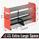 Metal Power Tool Organizer Rack Wall Mount, Garage Tool Drill Storage Shelves with Screwdriver Plier Holder (Red, 8 Drills Holder) by GreenHaven Gardens