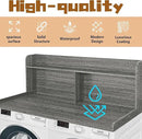 Royxen 2-Tier Washer Dryer Countertop,19.5"H Wood Washer and Dryer Topper with Shelf,Laundry Countertop Over Washer and Dryer, Universal Fit for Laundry Room Organization (Eucalyptus, 54"W X 27.5"D) by CozyNest Decor