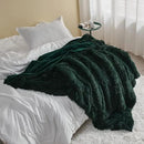 GONAAP Fuzzy Faux Fur Throw Blanket Queen Size Forest Green Super Soft Cozy Plush Fuzzy Shaggy Blanket for Couch Sofa Bed (Forest Green, Queen(90"x90")) by CozyNest Decor