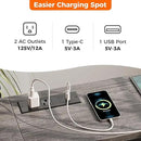 SUPERJARE 70 Inch Console Table with Outlet, Sofa Table with Charging Station, Narrow Entryway Hallway Table, Behind Couch Table, for Living Room, Charcoal Gray by CozyNest Decor