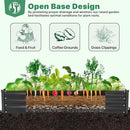 ONCEMORE Galvanized Raised Garden Bed for Vegetables Flowers Herbs, Metal Raised Garden Bed Kit with 2 PCS Tomato Cage, Gloves, Trellis Netting, Plant Labels, Plant Ties, Black 8×4×1FT by GreenHaven Gardens