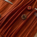 6pcs Fall Terracotta Table Runner Rust Gauze Rustic Cheesecloth 120 Inch 10 FT for Wedding Baby Shower Bridal Shower Birthday Engagement Garden Party Sheer Boho Thanksgiving Decorations by CozyNest Decor