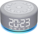 Upgraded 【3 in 1】 White Noise Sound Machine Alarm Clock Night Light with Double Alarms Backup Battery 30 Sleeping Sounds for Baby Kids Adults 32 Level Volume 5 Timers Memory Function 15 Wake Up Sounds by TinyTreasures Baby Boutique