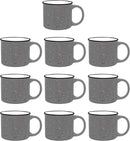 DISCOUNT PROMOS Ceramic Campfire Coffee Mugs 13 oz. Set of 10, Bulk Pack - Perfect for Tea, Espresso, Cappuccino, Hot Cocoa - Grey by TinyTreasures Baby Boutique