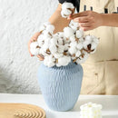 Ceramic Vase for Home Decor,7.8 Inch Flower Vases，Decorative Blue Vase for Pampas Grass，Modern Art Texture Vases for Home Entryway Living Room Dining Table Farmhouse Office Decor-Mat Blue by GreenHaven Gardens