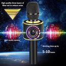 BONAOK Wireless Bluetooth Karaoke Microphone, 3-in-1 Portable Handheld Mic Speaker Machine for All Smartphones, Gifts to Girls Boys Kids Adults All Age Q37(Black Gold) by TinyTreasures Baby Boutique
